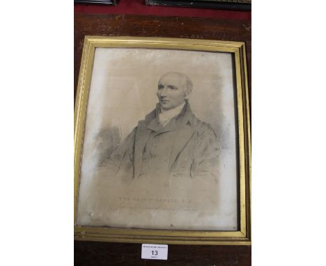 A FRAMED AND GLAZED PORTRAIT PRINT OF REV. W. FARISY JACKSONIAN, Professor, University of Cambridge