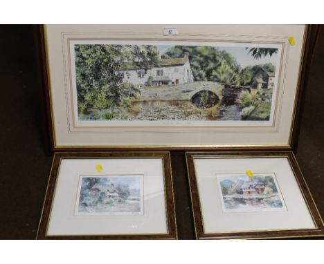 A LARGE LIMITED EDITION PRINT TITLED SUMMER SUN SIGNED GRAHAM CARVER, TOGETHER WITH TWO LIMITED EDITION PRINTS SIGNED DIGBY.