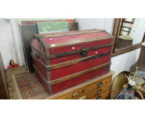 An old travel trunk