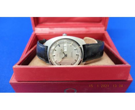 An 1913 Omega f300 Geneve chronometer electronic watch