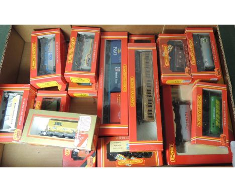 HORNBY - R391 LNER Clerestory Composite Coach, boxed; 16 assorted boxed wagons (one multi pack) and a Lima ARC wagon, boxed 