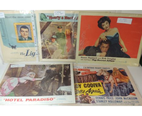 LOBBY CARDS - THE LIGHT TOUCH 1956 starring Jack Hawkins, full set of eight; TOP SECRET AFFAIR 1957 starring Susan Hayward an
