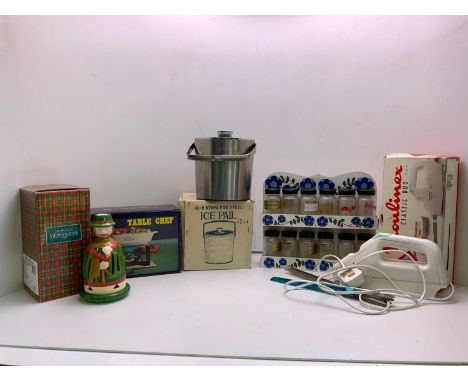 Ice Pail in Original Box, Spice Rack and Villeroy and Boch Christmas Piece etc 