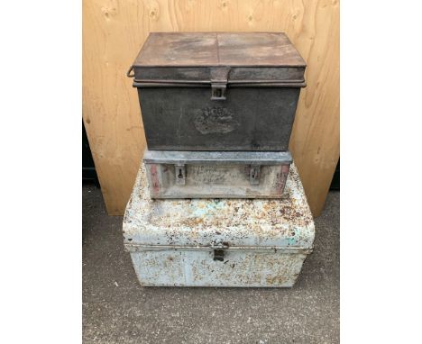 Tin Trunk, Deed Box and Ammunition Box 