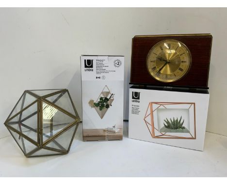 Wall Vases, Photo Display and Metamec Clock etc 