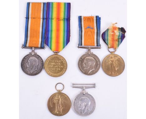 Three WW1 British Medal Pairs, consisting of British War and Allied Victory medals awarded to “199949 GNR J K BELSEY RA”, “24