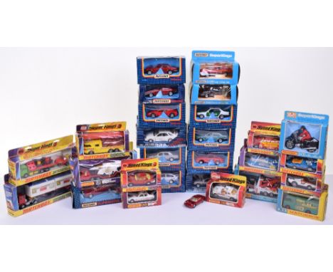 Collection of Matchbox Superking Models, including Rolls Royce Gift Set, K147 BMW 750iI, K-20 Peterbilt Wreck Truck, K-13 Air