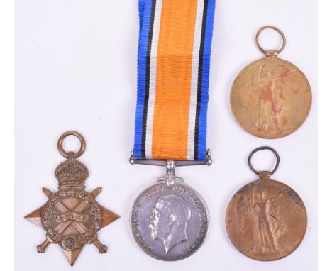 Selection of Great War Casualty Medals, consisting of 1914-15 star awarded to “159703 C E S STEER A B R.N”, British War medal