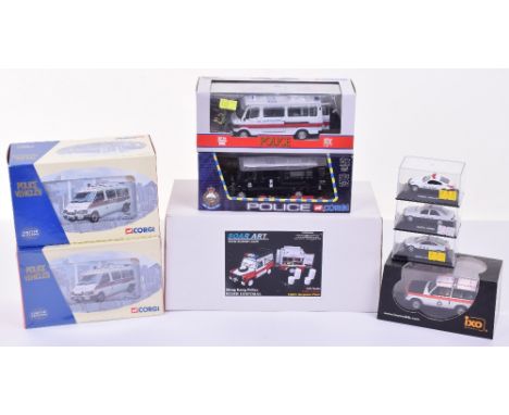 Selection Hong Kong Police Models, including two Corgi Limited edition police vehicles Police Ford Transit van 58121 one of w