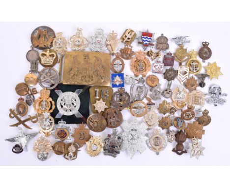 Selection of Various Cap Badges, Trade Badges, Collar Badges Etc, various regiments including Surrey Yeomanry, Royal Armoured