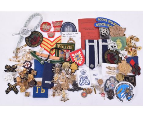 Selection of Military Badges and Insignia, mostly British but some other nationalities, items include Royal Marines other ran