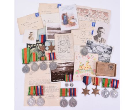 Selection of WW2 British Medals, consisting of boxed set consisting of 1939-45 star, Africa star, Defence medal and 1939-45 W