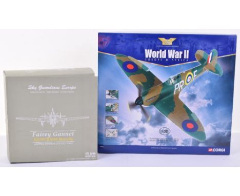 Corgi The Aviation Archive Supermarine Spitfire MK1A 609-SQN, AA33901,in mint boxed condition 1:32 Scale, plus Sky Guardians 