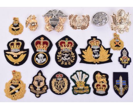Selection of Modern British Bullion Cap Badges, consisting of the Royal Navy, the Royal Air Force and the British Army plus s