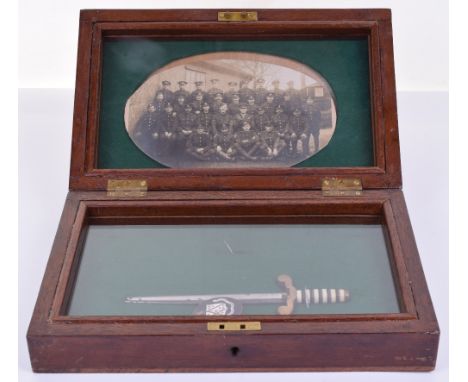 Royal Flying Corps Workshops Letter Opener, interesting letter opener with brass cross guard and decorative bone handle. Moun