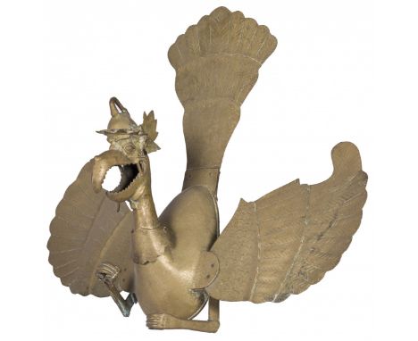 For the use at 'wayang kulit' shadow puppet theatre. The oillamps missing, various damages H: 53 cm. Estimate: € 20 - € 30.