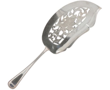 Large model with pearl-rim decoration and partly openwork scoop with engraved details. The Netherlands, Voorschoten, J.M. van