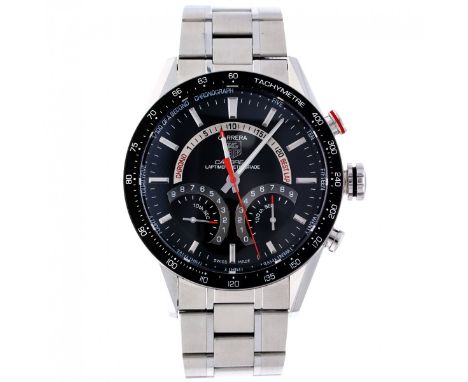 case: steel - bracelet: steel - quartz - chronograph, tachymeter - box and documents - 1 (very good) - diameter: 43 mm - brac