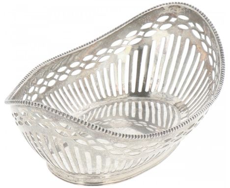 Openwork model with soldered pearl rim. Netherlands, Voorschoten, L. Marcelis, 1947, Hallmarks: Lion, minerva, maker's mark, 