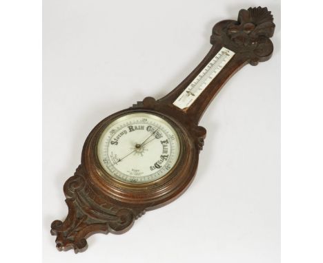 A thermometer and barometer.L. 90 cm. Estimate: € 20 - € 30.