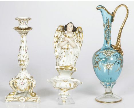 Together with a porcelain candlestick and a holy water stoup. Estimate: € 40 - € 60.