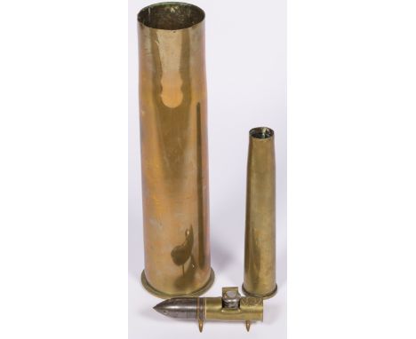 Amongst which one marked: 1944, the other: Magdeburg / 1917, and one remodelled as inkwell holder with inscription: Verdun H: