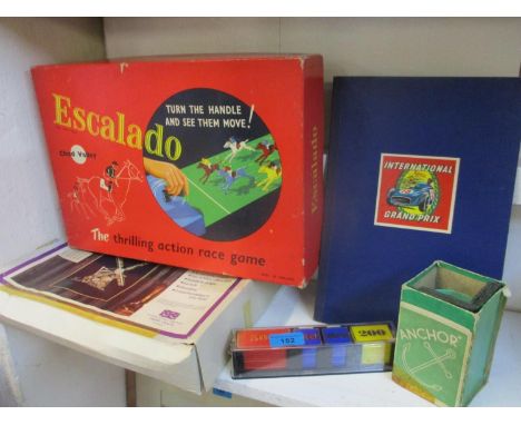 A retro Chad Valley Escalado board game and others 