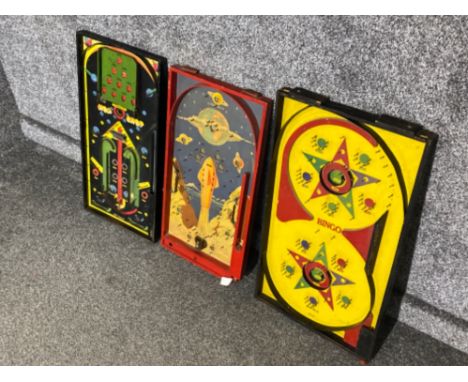 3 vintage bagatelle games including Deadball, Gotham and Bingo