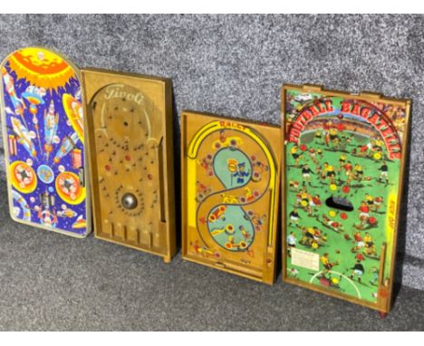 4 vintage bagatelle games including football bagatelle and rally