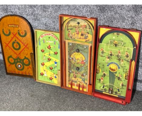 4 vintage bagatelle games including rambler and olympiade