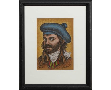 * GRAHAM H D MCKEAN,THE BEARDED POETpastel on paper, signed and titledimage size 29cm x 20cm, overall size 51cm x 41cm Mounte