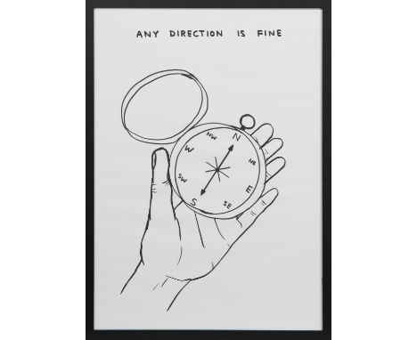 * DAVID SHRIGLEY OBE (SCOTTISH b. 1968),ANY DIRECTION IS FINElimited edition lithograph printed on 200g Munken Lynx paper by 