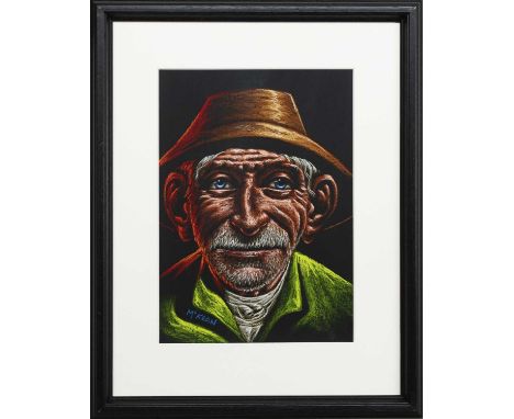 * GRAHAM H D MCKEAN,THE JOLLY BEGGARpastel on paper, signed, titled versoimage size 41cm x 29cm, overall size 63cm x 50cm Mou