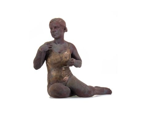 * WALTER AWLSON (SCOTTISH b. 1949),JEMMAbisque stoneware sculpture, signed and numbered 19/50 to base30cm high.Note: Walter A