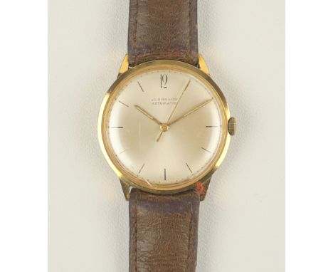 Armbanduhr Junghans Automatic, Kal. 651, 1960er Jahre  vergoldetes Gehäuse, helles Zifferblatt mit Strichindizes, Zentralseku
