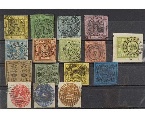 Briefmarken Altdeutschland, Baden, Bayern, Braunschweig