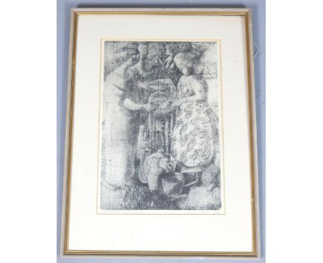 After Stanley Spencer (1891-1959), ''Disciples at the Gate'', limited edition photolithograph, No. 47/75, named and titled lo