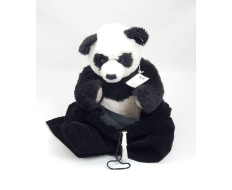 Limited edition Steiff Su-Lin giant panda, number 96/2350 circa 2013, with paper certificates and embroidered soft bag