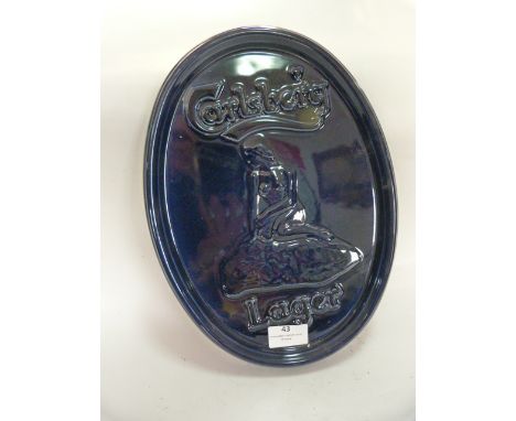 Pottery Wall Plaque "Carlsberg Lager" 