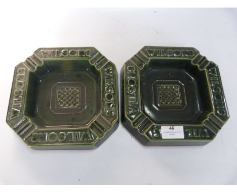Two Wilson's Pottery Ashtrays 