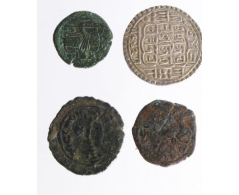 Nepal silver mohur of Bhupatindra Malla 1696-1722 and struck 1722, with old ticket, nice central even strike, NEF, together w