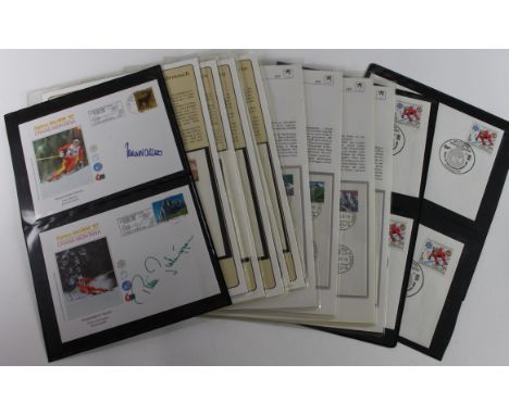 World Skiing Championship First Day Covers Schladming 1982 showing winners (8) Crans Montana 1987 each with editorial (8) plu