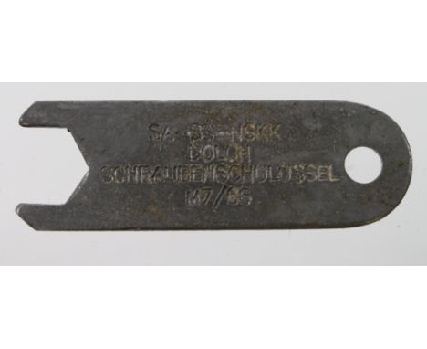 German WW2 dagger spanner for securing the top nut on SS SA NSFK daggers  