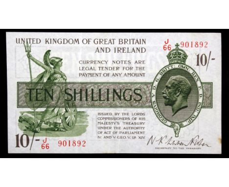 Warren Fisher Ten Shillings T30 "J66" (first) GVF