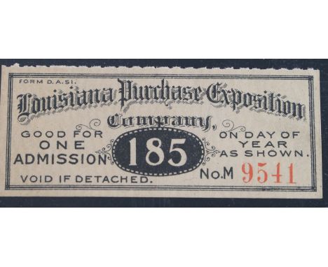 Olympics 1906 St Louis, USA. The Olympics was held in conjunction with the St Louis purchase exposition ticket for admission 