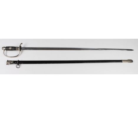 SS Officers Sword (Composite) - some original parts. Scabbard clean.  Sold as found