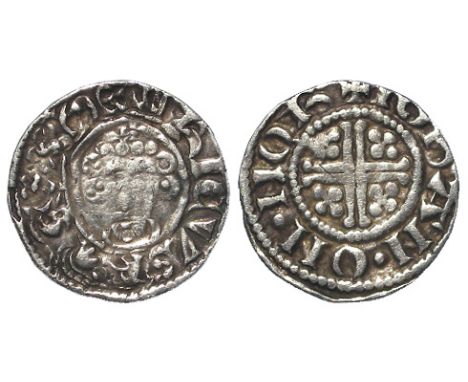 John silver penny, probably Class 5b, Spink 1351, reverse reads:- +IOhAN.ON.NOR, Norwich Mint, moneyer Iohan, with old ticket