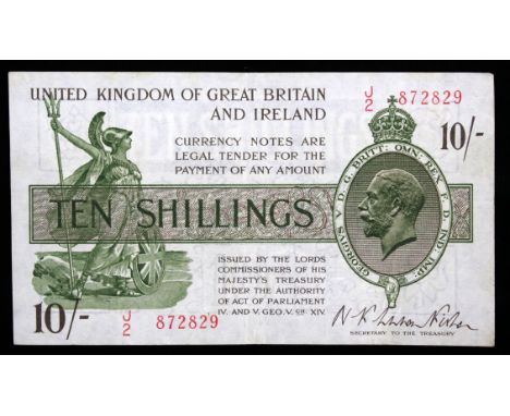 Warren Fisher Ten Shillings T30 "J2" (first) VF+