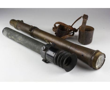 US Navy Spotting Scope Mark XI Mod 4 4245, with a TEL SIGHT  G. No33 MK III.S REG No 28636 1941 W/D arrow stamped  (2)