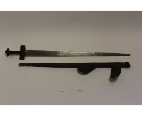 Sword late 19th century Sudanese sword nice clean example in its scabbard   